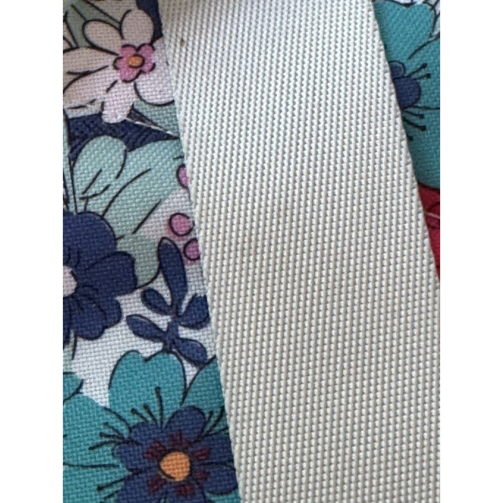 Vera Bradley Blue Floral Crescent Sling Crossbody Bag Zip Adjustable Strap - Picture 13 of 13